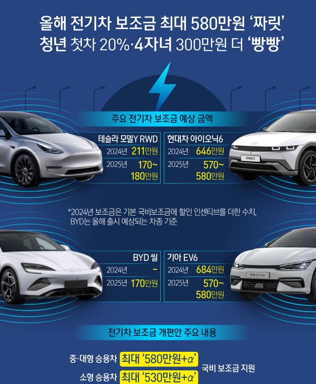 2025년 초소형 전기차 보조금 정책을 보여주는 그래픽

