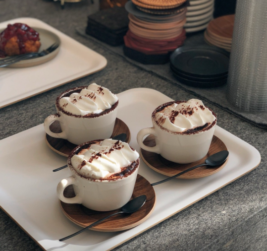 수수커피의 디저트와 커피 사진