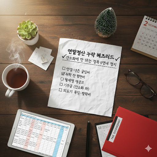 연말정산 누락 서류 체크리스트 – 간소화 미반영 항목과 준비 서류 정리 이미지